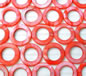 Red 30mm Round MOP Shell Donuts